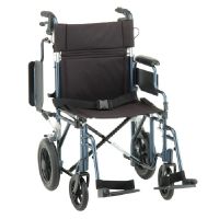 Transport Chair - Nova 352 - 19-in. - LIGHT WEIGHT w/Handbrakes & Detach. Arms