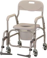 Rolling Commode and Shower Chair - Nova 8801with Padded Seat & Footrests