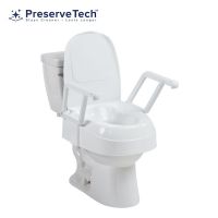 Raised Toilet Seat - Drive RTL12C002-WH - UNIVERSAL - 3 HEIGHTS - REMOVABLE ARMS (US/CANADA)