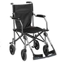 Transport Chair - Drive TC005GY TravelLite - COMPACT -  w/Wheeled Carry Bag  (US/CANADA)