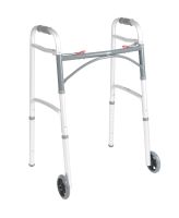 Folding Walker - Drive 10210-1 Deluxe 2-Button Fold  w/5-in. Wheels (US/CANADA)