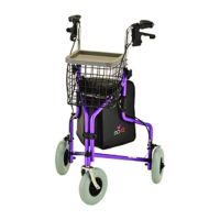 Rolling Walker, 3-Wheel - Nova  4900 Traveler - LIGHT WEIGHT - 8-in. SOLID SOFT WHEELS