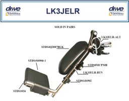                            Drive Wheelchair Elevating Legrests Parts Diagram _LK3JELR