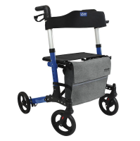 Rollator - Vive Health Series T Rolling Walker - MOB1044BLU - TALL - ULTRA-COMPACT FOLD