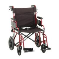 Transport Chair - Nova 332 - 22-in. - HEAVY DUTY w/Handbrakes & Detach. Arms
