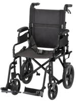 Transport Chair - Nova 353 - 19-in. - LIGHT WEIGHT w/Handbrakes & Flip-Up Arms