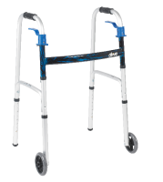 Folding Walker - Drive 10226-1 Deluxe - Dual Trigger Fold  w/5-in. Wheels (US/CANADA)